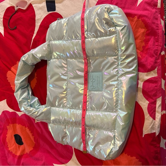 Jessica Simpson Iridescent Silver Shoulder Bag, no shoulder strap - Picture 3 of 4